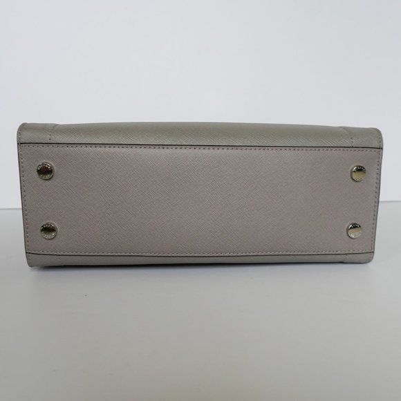 Michael Kors Rayne Medium Satchel Shoulder Bag Pearl Grey - Picture 5 of 10